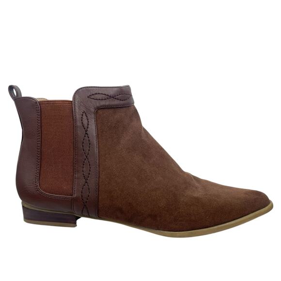 Plume by Farylrobin Siggy Pointed Toe Faux Suede Ankle Boots Size 7.5M - Picture 2 of 12